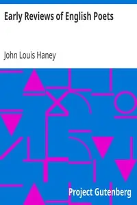 Early Reviews of English Poets by John Louis Haney