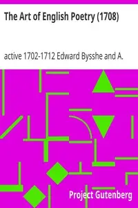 The Art of English Poetry (1708) by Edward Bysshe