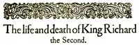 King Richard II by William Shakespeare
