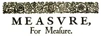 Measure for Measure by William Shakespeare