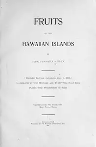 Fruits of the Hawaiian Islands by Gerrit Parmile Wilder