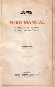 Ford Manual for Owners and Operators of Ford Cars and Trucks (1919) by Ford Motor Company