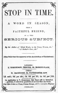 Stop in Time: A word in season, from a faithful friend, on a very serious subject by Anonymous